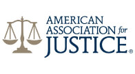 American Association for Justice logo.